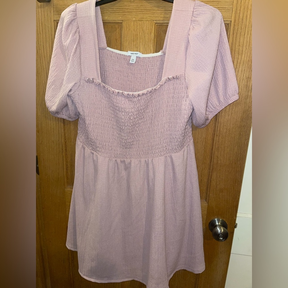 Women’s light Lavender Nine West babydoll dress, size XXL
